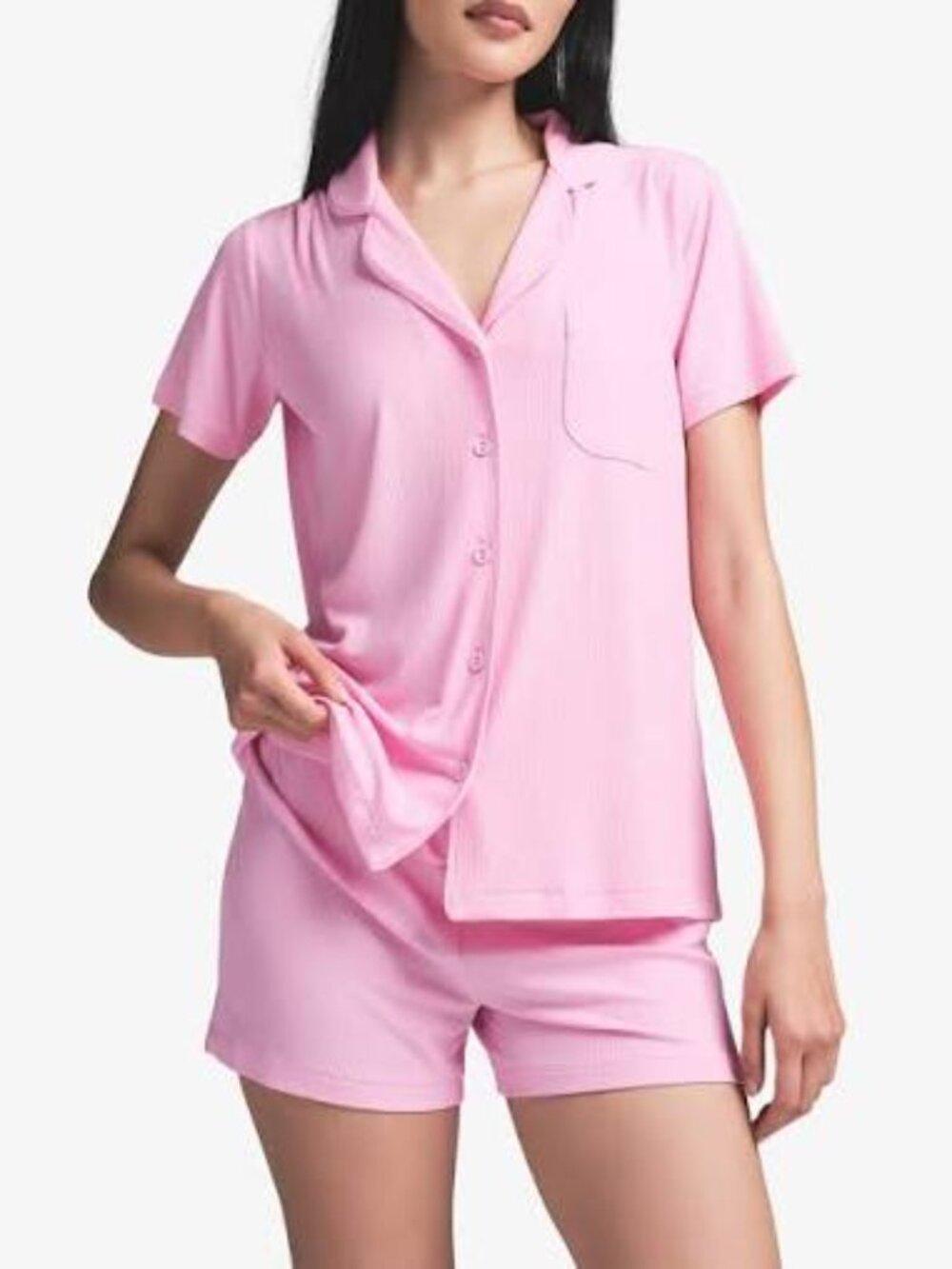 Skims Bubblegum Pink Short Sleeve Sleep Set - Size Large